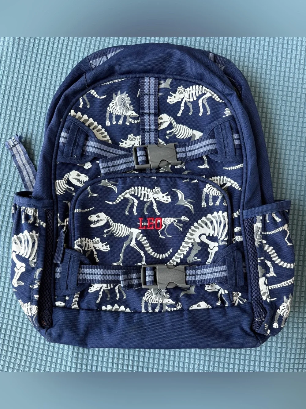 Pottery Barn Kids Navy Dinosaur Skeleton Backpack & Lunch Set